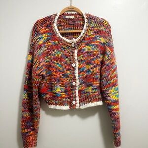 ILLA ILLA Cropped Multi Coloured Cardigan